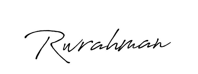 Design your own signature with our free online signature maker. With this signature software, you can create a handwritten (Antro_Vectra_Bolder) signature for name Rwrahman. Rwrahman signature style 7 images and pictures png