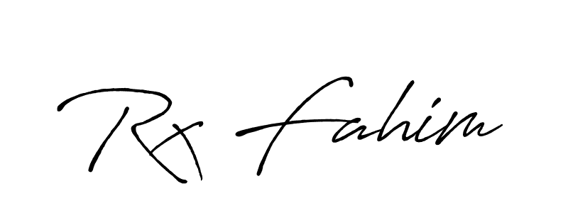 Also You can easily find your signature by using the search form. We will create Rx Fahim name handwritten signature images for you free of cost using Antro_Vectra_Bolder sign style. Rx Fahim signature style 7 images and pictures png