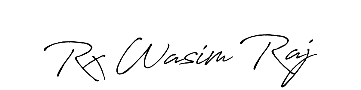 Rx Wasim Raj stylish signature style. Best Handwritten Sign (Antro_Vectra_Bolder) for my name. Handwritten Signature Collection Ideas for my name Rx Wasim Raj. Rx Wasim Raj signature style 7 images and pictures png