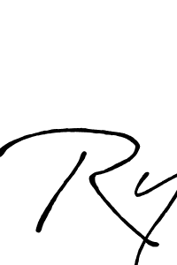 You should practise on your own different ways (Antro_Vectra_Bolder) to write your name (Ry) in signature. don't let someone else do it for you. Ry signature style 7 images and pictures png