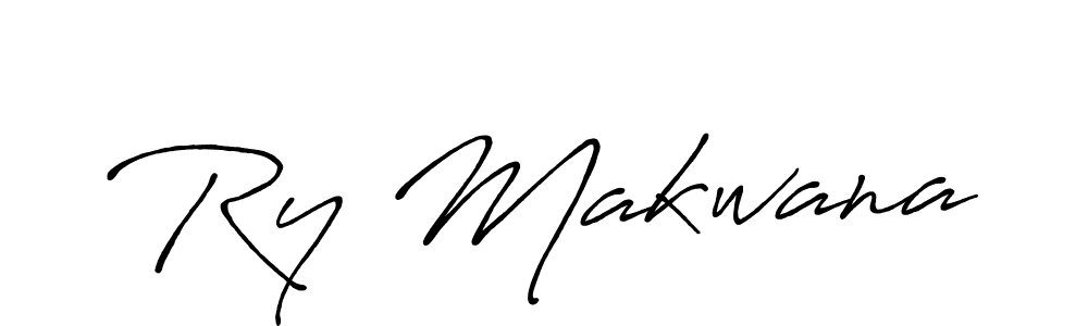 Use a signature maker to create a handwritten signature online. With this signature software, you can design (Antro_Vectra_Bolder) your own signature for name Ry Makwana. Ry Makwana signature style 7 images and pictures png