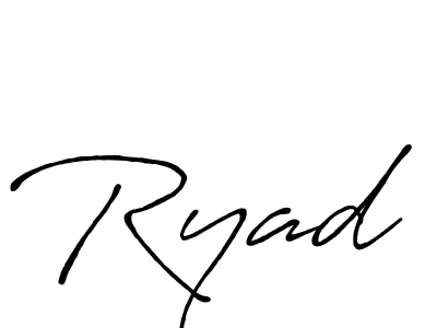 Ryad stylish signature style. Best Handwritten Sign (Antro_Vectra_Bolder) for my name. Handwritten Signature Collection Ideas for my name Ryad. Ryad signature style 7 images and pictures png