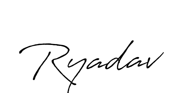 Similarly Antro_Vectra_Bolder is the best handwritten signature design. Signature creator online .You can use it as an online autograph creator for name Ryadav. Ryadav signature style 7 images and pictures png