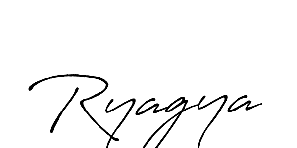 Create a beautiful signature design for name Ryagya. With this signature (Antro_Vectra_Bolder) fonts, you can make a handwritten signature for free. Ryagya signature style 7 images and pictures png