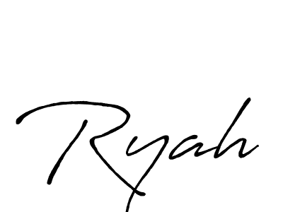 Make a beautiful signature design for name Ryah. With this signature (Antro_Vectra_Bolder) style, you can create a handwritten signature for free. Ryah signature style 7 images and pictures png