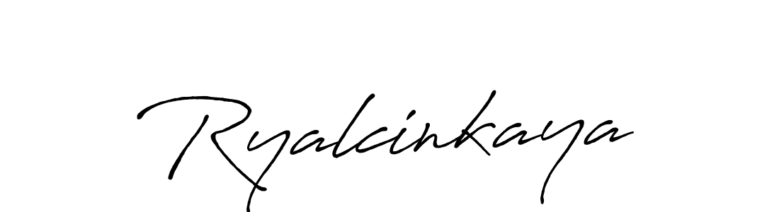 How to make Ryalcinkaya name signature. Use Antro_Vectra_Bolder style for creating short signs online. This is the latest handwritten sign. Ryalcinkaya signature style 7 images and pictures png