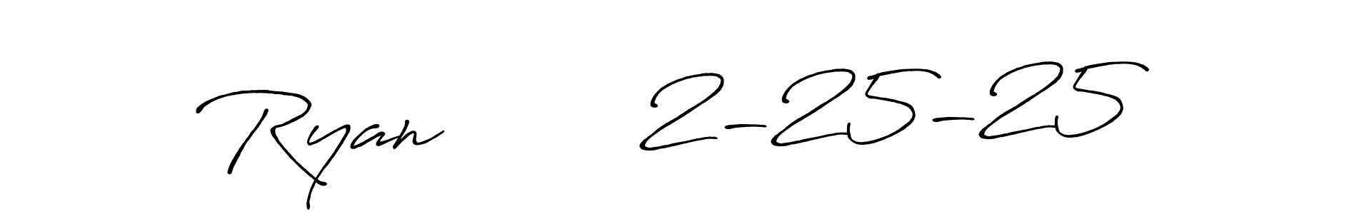 if you are searching for the best signature style for your name Ryan        2-25-25. so please give up your signature search. here we have designed multiple signature styles  using Antro_Vectra_Bolder. Ryan        2-25-25 signature style 7 images and pictures png