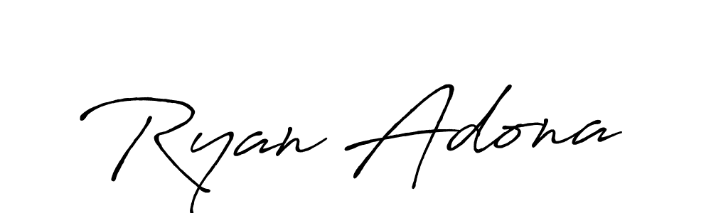 How to make Ryan Adona name signature. Use Antro_Vectra_Bolder style for creating short signs online. This is the latest handwritten sign. Ryan Adona signature style 7 images and pictures png