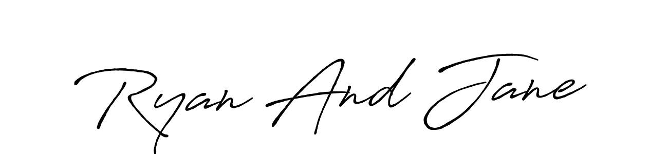 Make a beautiful signature design for name Ryan And Jane. Use this online signature maker to create a handwritten signature for free. Ryan And Jane signature style 7 images and pictures png