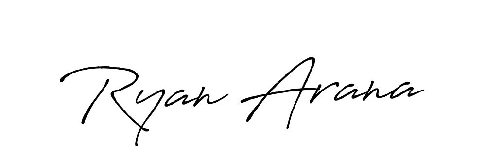 Ryan Arana stylish signature style. Best Handwritten Sign (Antro_Vectra_Bolder) for my name. Handwritten Signature Collection Ideas for my name Ryan Arana. Ryan Arana signature style 7 images and pictures png