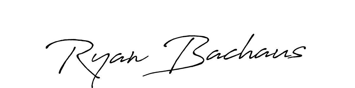 The best way (Antro_Vectra_Bolder) to make a short signature is to pick only two or three words in your name. The name Ryan Bachaus include a total of six letters. For converting this name. Ryan Bachaus signature style 7 images and pictures png