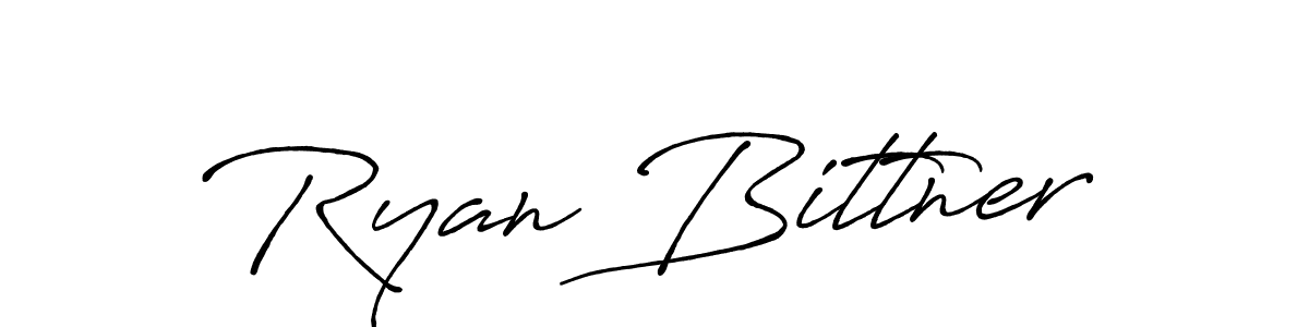 Ryan Bittner stylish signature style. Best Handwritten Sign (Antro_Vectra_Bolder) for my name. Handwritten Signature Collection Ideas for my name Ryan Bittner. Ryan Bittner signature style 7 images and pictures png