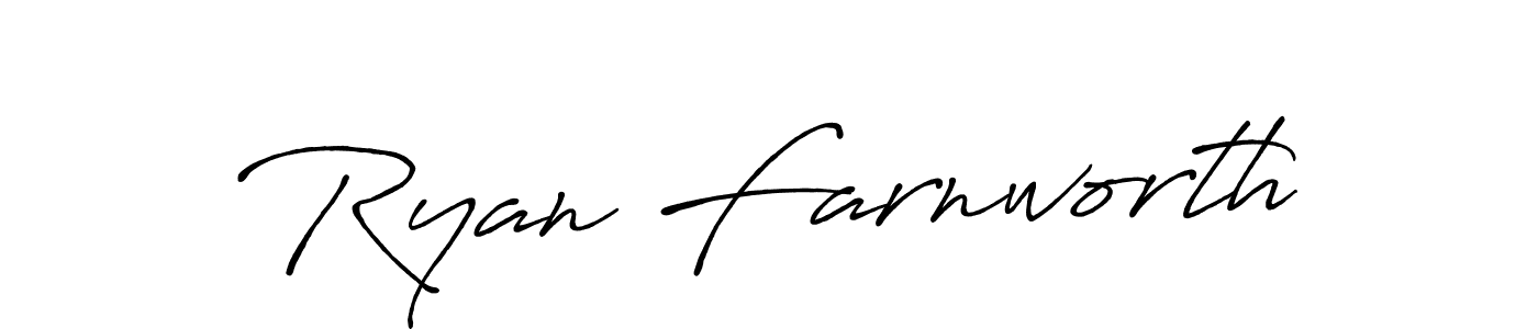 How to make Ryan Farnworth name signature. Use Antro_Vectra_Bolder style for creating short signs online. This is the latest handwritten sign. Ryan Farnworth signature style 7 images and pictures png