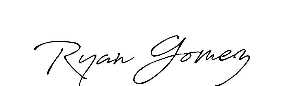 How to make Ryan Gomez signature? Antro_Vectra_Bolder is a professional autograph style. Create handwritten signature for Ryan Gomez name. Ryan Gomez signature style 7 images and pictures png