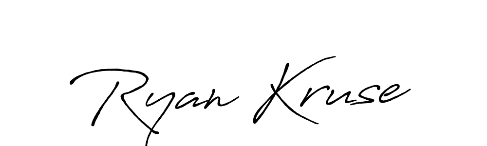 How to make Ryan Kruse name signature. Use Antro_Vectra_Bolder style for creating short signs online. This is the latest handwritten sign. Ryan Kruse signature style 7 images and pictures png