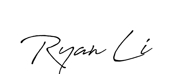 Design your own signature with our free online signature maker. With this signature software, you can create a handwritten (Antro_Vectra_Bolder) signature for name Ryan Li. Ryan Li signature style 7 images and pictures png