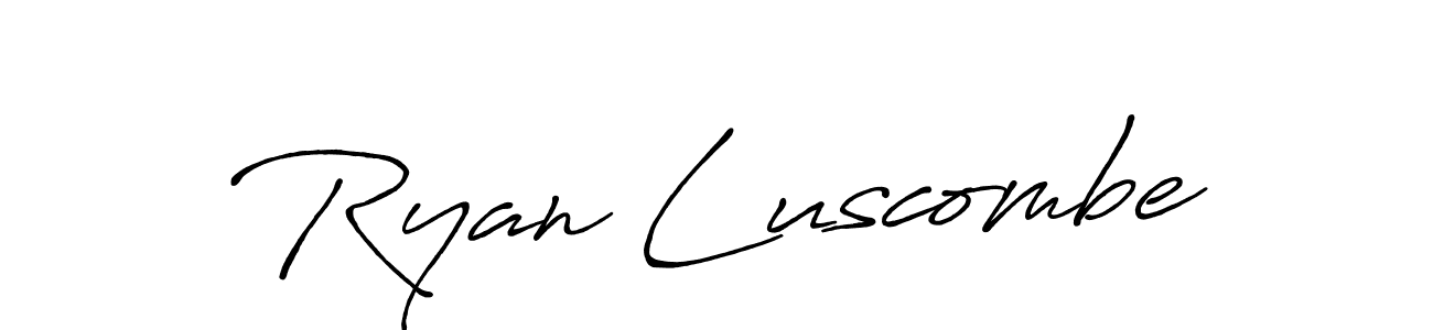 Ryan Luscombe stylish signature style. Best Handwritten Sign (Antro_Vectra_Bolder) for my name. Handwritten Signature Collection Ideas for my name Ryan Luscombe. Ryan Luscombe signature style 7 images and pictures png