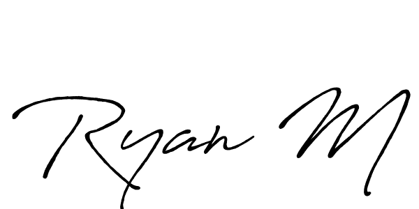 Make a beautiful signature design for name Ryan M. Use this online signature maker to create a handwritten signature for free. Ryan M signature style 7 images and pictures png