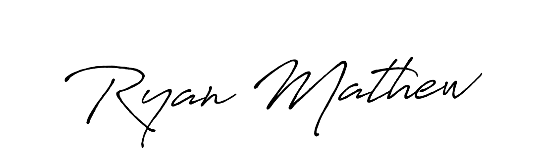 Design your own signature with our free online signature maker. With this signature software, you can create a handwritten (Antro_Vectra_Bolder) signature for name Ryan Mathew. Ryan Mathew signature style 7 images and pictures png