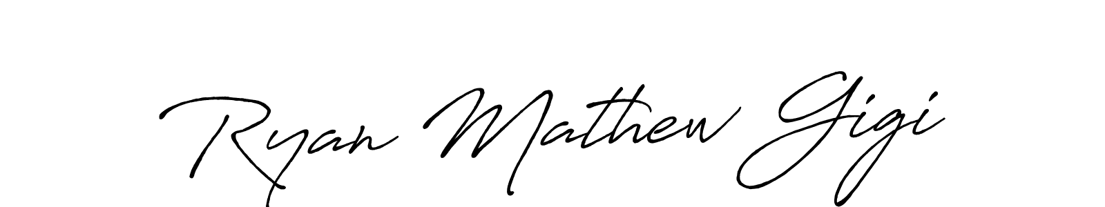 Also we have Ryan Mathew Gigi name is the best signature style. Create professional handwritten signature collection using Antro_Vectra_Bolder autograph style. Ryan Mathew Gigi signature style 7 images and pictures png