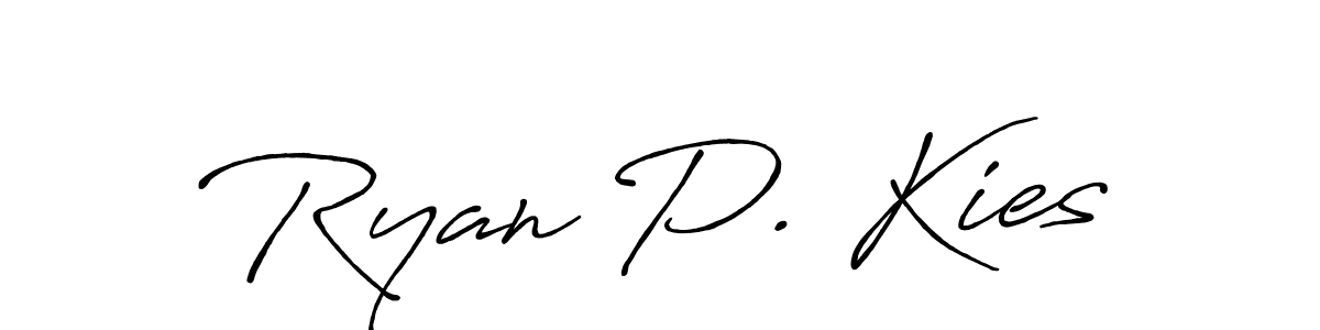 You should practise on your own different ways (Antro_Vectra_Bolder) to write your name (Ryan P. Kies) in signature. don't let someone else do it for you. Ryan P. Kies signature style 7 images and pictures png