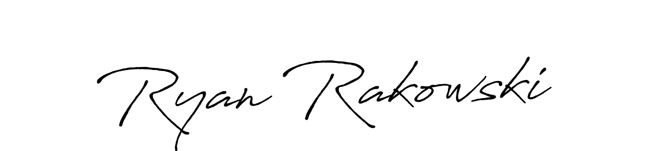 Design your own signature with our free online signature maker. With this signature software, you can create a handwritten (Antro_Vectra_Bolder) signature for name Ryan Rakowski. Ryan Rakowski signature style 7 images and pictures png