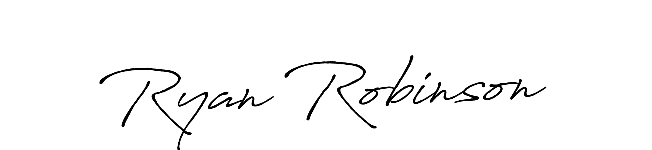 Design your own signature with our free online signature maker. With this signature software, you can create a handwritten (Antro_Vectra_Bolder) signature for name Ryan Robinson. Ryan Robinson signature style 7 images and pictures png