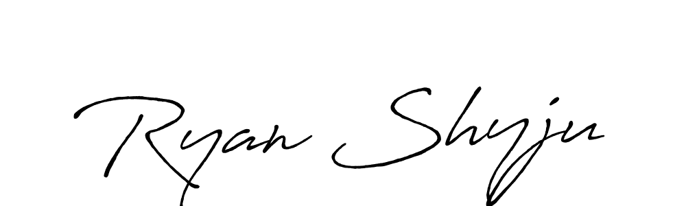 Also You can easily find your signature by using the search form. We will create Ryan Shyju name handwritten signature images for you free of cost using Antro_Vectra_Bolder sign style. Ryan Shyju signature style 7 images and pictures png