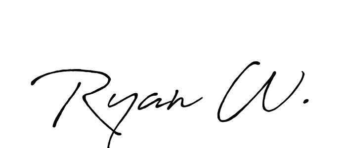 Make a beautiful signature design for name Ryan W.. Use this online signature maker to create a handwritten signature for free. Ryan W. signature style 7 images and pictures png