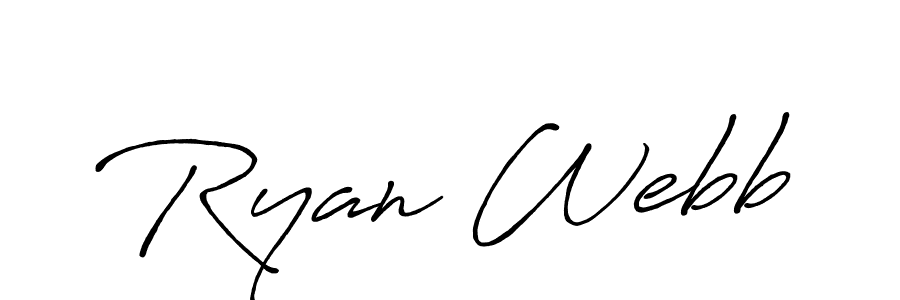 Use a signature maker to create a handwritten signature online. With this signature software, you can design (Antro_Vectra_Bolder) your own signature for name Ryan Webb. Ryan Webb signature style 7 images and pictures png