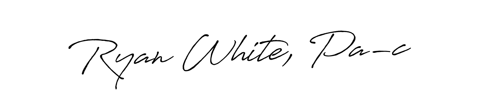 Antro_Vectra_Bolder is a professional signature style that is perfect for those who want to add a touch of class to their signature. It is also a great choice for those who want to make their signature more unique. Get Ryan White, Pa-c name to fancy signature for free. Ryan White, Pa-c signature style 7 images and pictures png