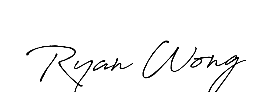 Use a signature maker to create a handwritten signature online. With this signature software, you can design (Antro_Vectra_Bolder) your own signature for name Ryan Wong. Ryan Wong signature style 7 images and pictures png