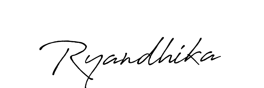 Also we have Ryandhika name is the best signature style. Create professional handwritten signature collection using Antro_Vectra_Bolder autograph style. Ryandhika signature style 7 images and pictures png