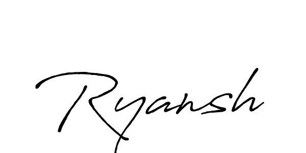 How to make Ryansh name signature. Use Antro_Vectra_Bolder style for creating short signs online. This is the latest handwritten sign. Ryansh signature style 7 images and pictures png
