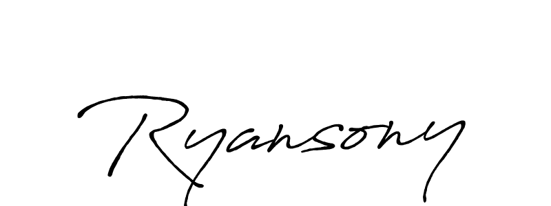 Design your own signature with our free online signature maker. With this signature software, you can create a handwritten (Antro_Vectra_Bolder) signature for name Ryansony. Ryansony signature style 7 images and pictures png