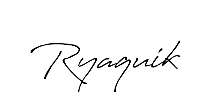 Antro_Vectra_Bolder is a professional signature style that is perfect for those who want to add a touch of class to their signature. It is also a great choice for those who want to make their signature more unique. Get Ryaquik name to fancy signature for free. Ryaquik signature style 7 images and pictures png