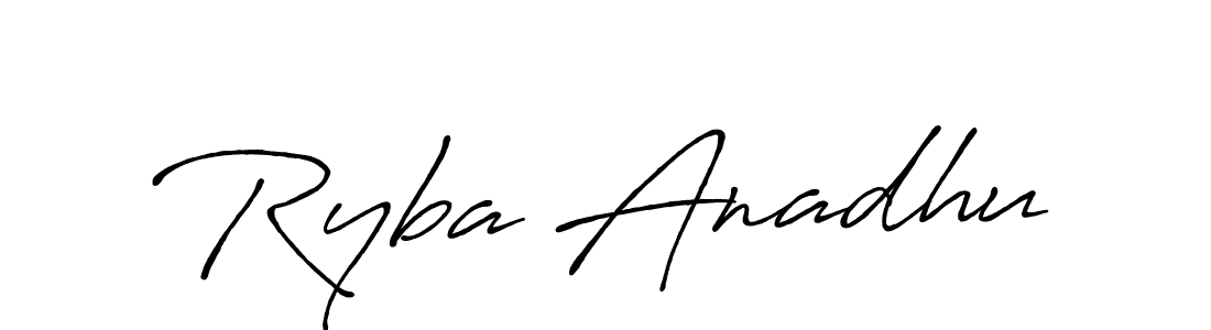 This is the best signature style for the Ryba Anadhu name. Also you like these signature font (Antro_Vectra_Bolder). Mix name signature. Ryba Anadhu signature style 7 images and pictures png