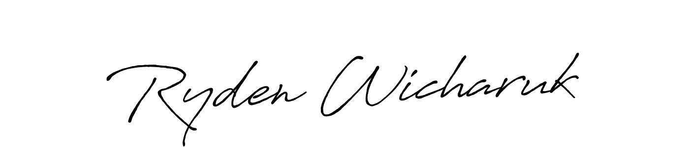 Make a beautiful signature design for name Ryden Wicharuk. With this signature (Antro_Vectra_Bolder) style, you can create a handwritten signature for free. Ryden Wicharuk signature style 7 images and pictures png