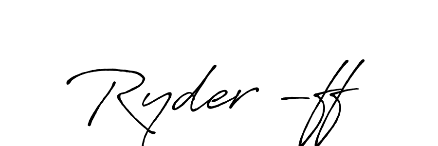 Create a beautiful signature design for name Ryder -ff. With this signature (Antro_Vectra_Bolder) fonts, you can make a handwritten signature for free. Ryder -ff signature style 7 images and pictures png