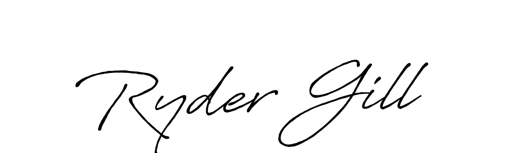 Create a beautiful signature design for name Ryder Gill. With this signature (Antro_Vectra_Bolder) fonts, you can make a handwritten signature for free. Ryder Gill signature style 7 images and pictures png
