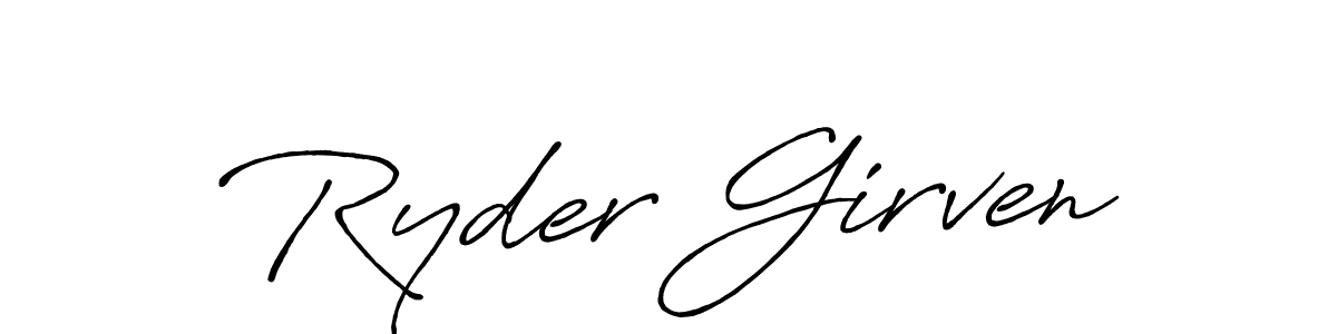 Make a beautiful signature design for name Ryder Girven. With this signature (Antro_Vectra_Bolder) style, you can create a handwritten signature for free. Ryder Girven signature style 7 images and pictures png