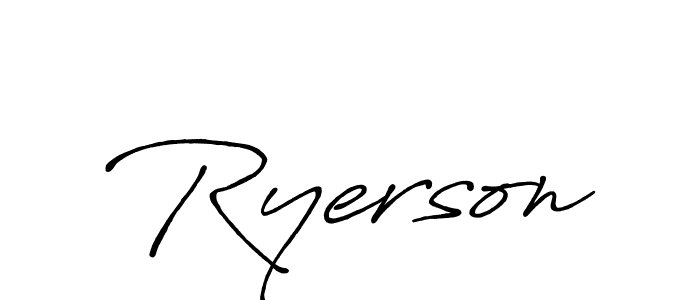 Make a beautiful signature design for name Ryerson. With this signature (Antro_Vectra_Bolder) style, you can create a handwritten signature for free. Ryerson signature style 7 images and pictures png