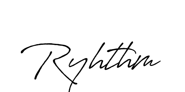 Use a signature maker to create a handwritten signature online. With this signature software, you can design (Antro_Vectra_Bolder) your own signature for name Ryhthm. Ryhthm signature style 7 images and pictures png