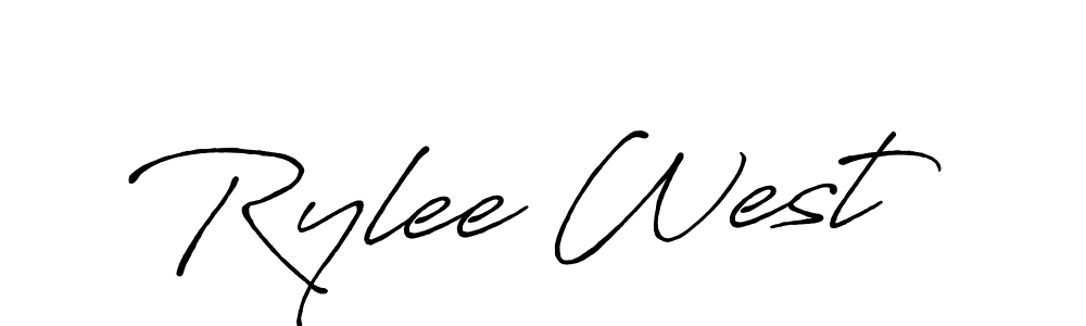 Use a signature maker to create a handwritten signature online. With this signature software, you can design (Antro_Vectra_Bolder) your own signature for name Rylee West. Rylee West signature style 7 images and pictures png