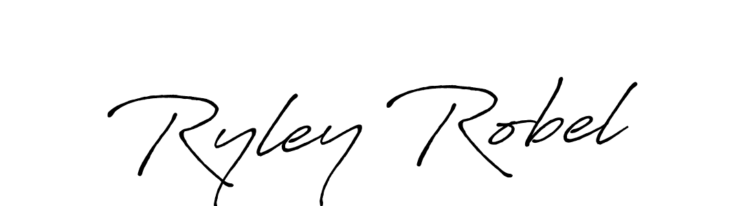 Make a beautiful signature design for name Ryley Robel. With this signature (Antro_Vectra_Bolder) style, you can create a handwritten signature for free. Ryley Robel signature style 7 images and pictures png