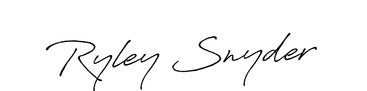 Ryley Snyder stylish signature style. Best Handwritten Sign (Antro_Vectra_Bolder) for my name. Handwritten Signature Collection Ideas for my name Ryley Snyder. Ryley Snyder signature style 7 images and pictures png