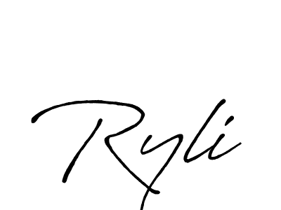 Similarly Antro_Vectra_Bolder is the best handwritten signature design. Signature creator online .You can use it as an online autograph creator for name Ryli. Ryli signature style 7 images and pictures png