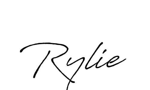 Use a signature maker to create a handwritten signature online. With this signature software, you can design (Antro_Vectra_Bolder) your own signature for name Rylie. Rylie signature style 7 images and pictures png