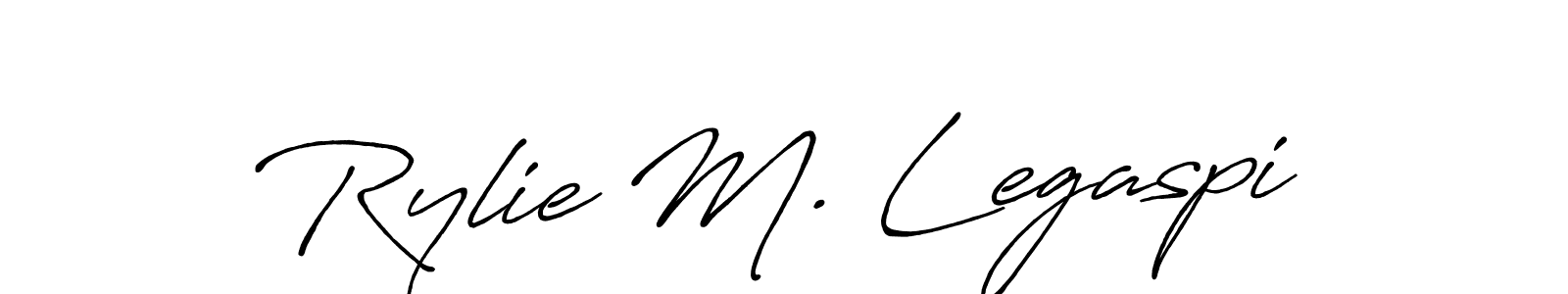 You should practise on your own different ways (Antro_Vectra_Bolder) to write your name (Rylie M. Legaspi) in signature. don't let someone else do it for you. Rylie M. Legaspi signature style 7 images and pictures png