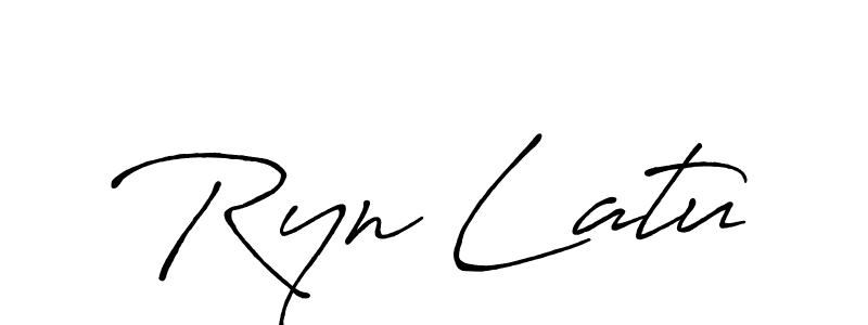It looks lik you need a new signature style for name Ryn Latu. Design unique handwritten (Antro_Vectra_Bolder) signature with our free signature maker in just a few clicks. Ryn Latu signature style 7 images and pictures png